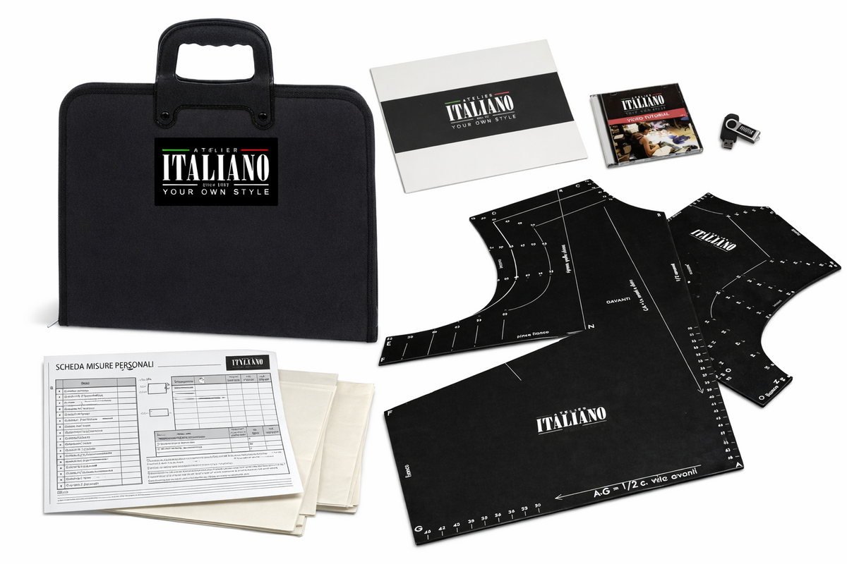 Kit Sartoriale Atelier Italiano® con valigetta, dime brevettate, manuale e materiali
